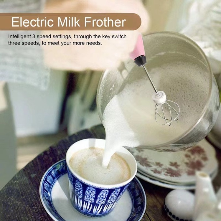 Factory Sale Stainless Steel Electric Foam Maker Handheld Milk Frother for Latte