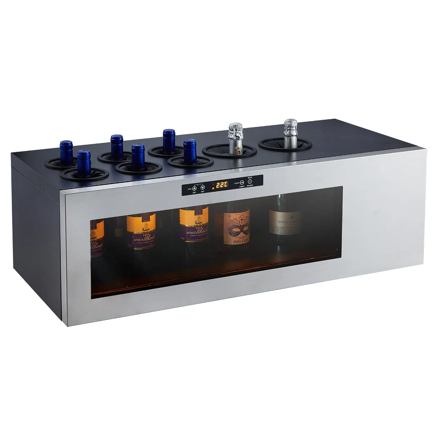 Dual Zone 9 Bottles Counter-Top Wine Cooler