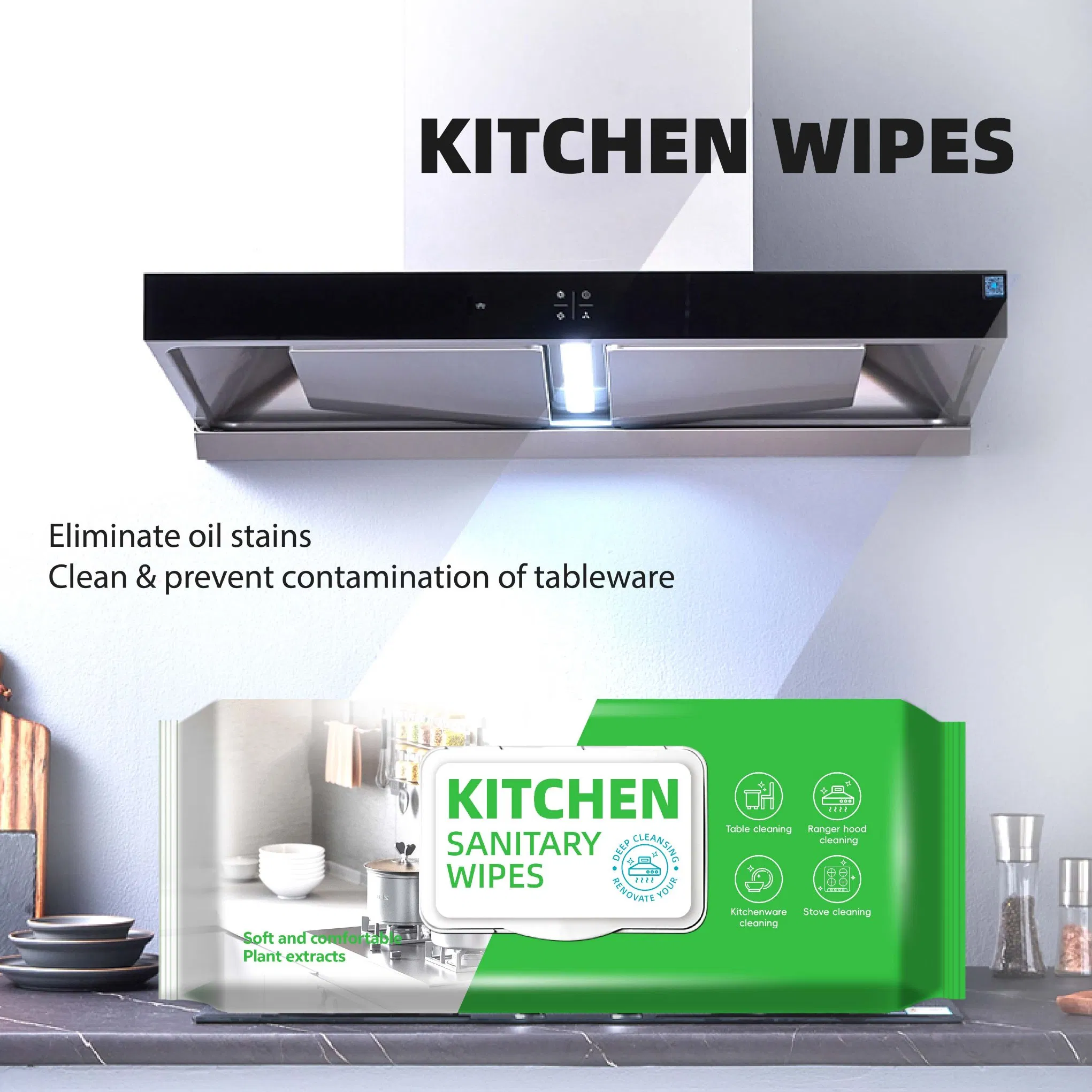 Fresh Scent Quick-Drying Kitchen Wipes