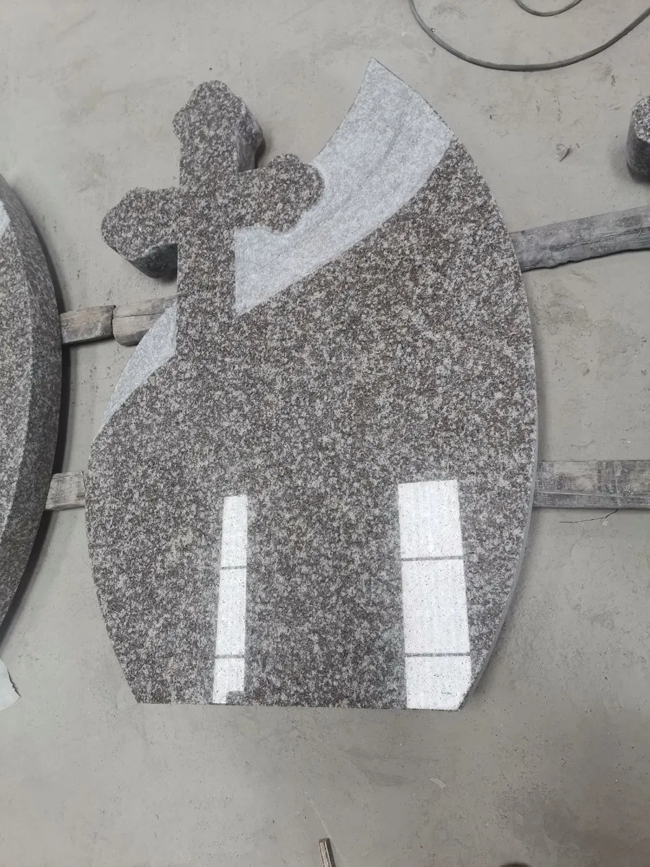 Romanian Style G664/G654/G603 Granite Stone Tombstone Customized Headstone Designs Beautiful Gravestone