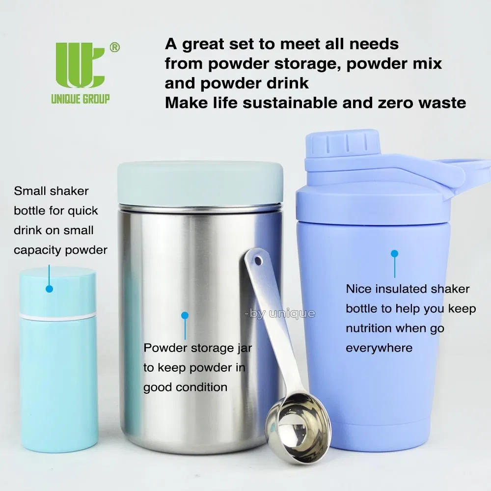 Airtight Stainless Steel Nutrition Powder Food Storage Jar Coffee Custom Logo