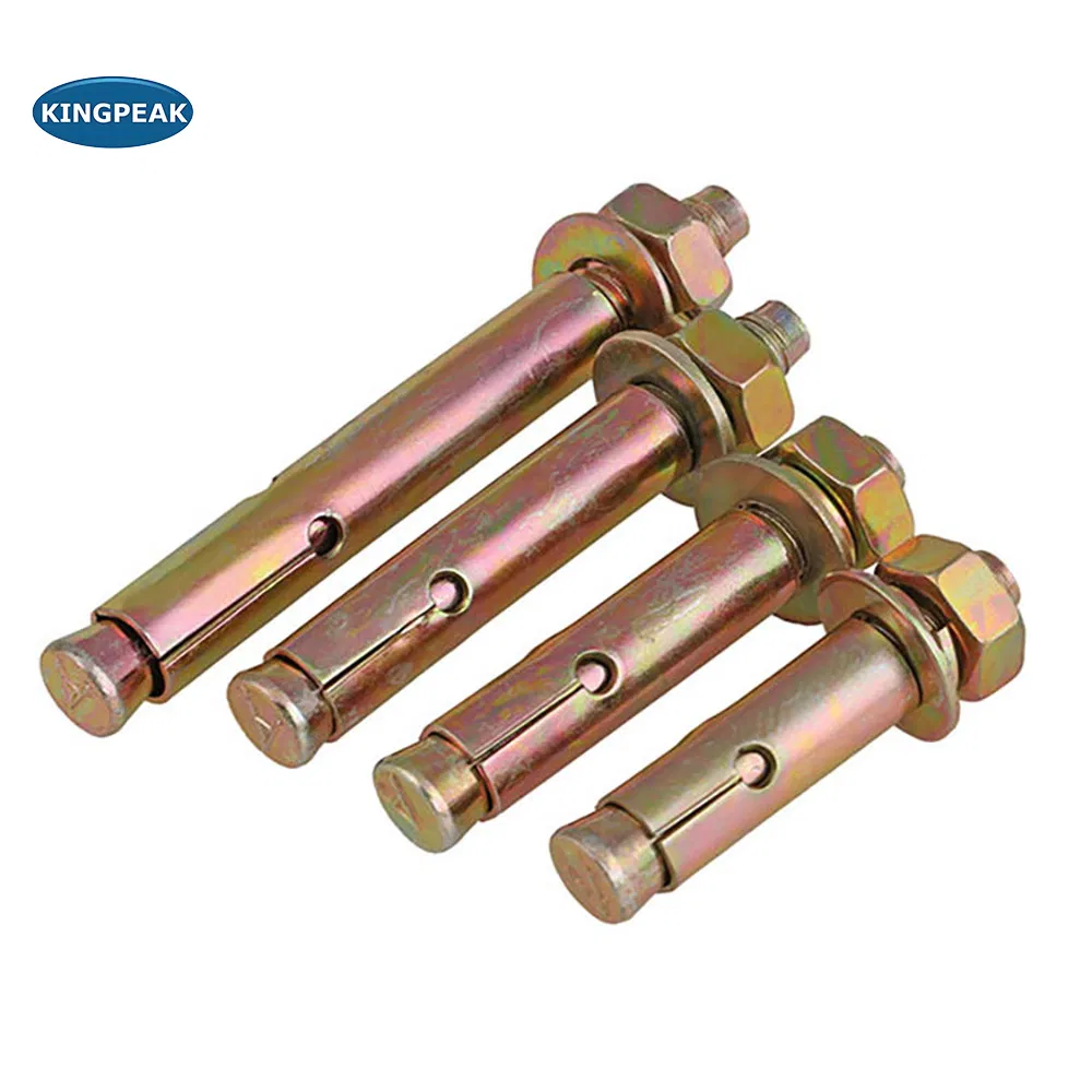 Heavy-Duty Zinc-Plated Carbon Steel Wall Anchor Bolt for Concrete