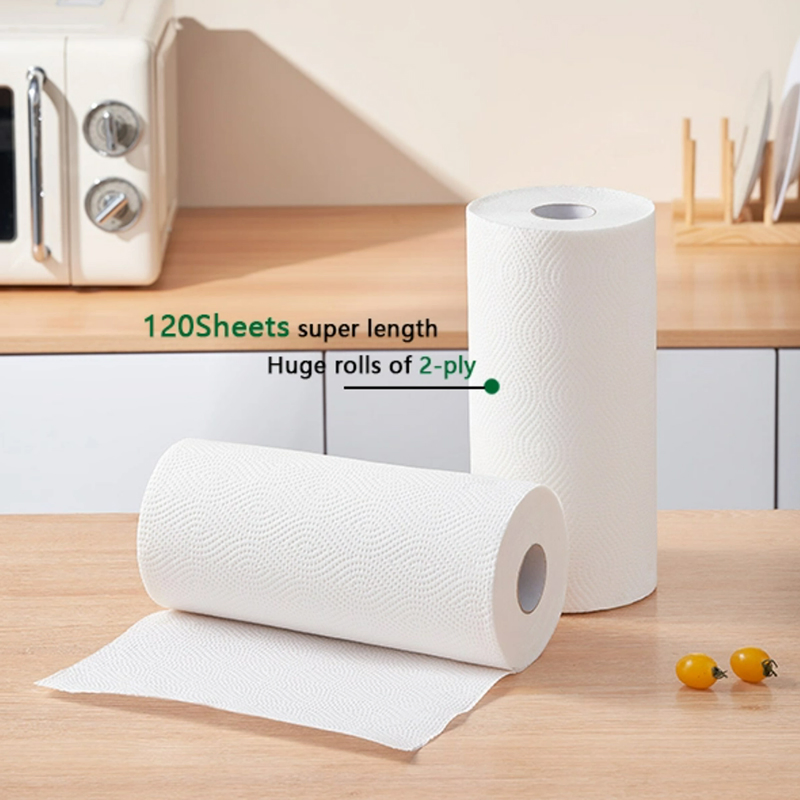 Factory Direct Home Use Disposable Cleaning Custom Bamboo Core Printing Kitchen Paper Towels Roll