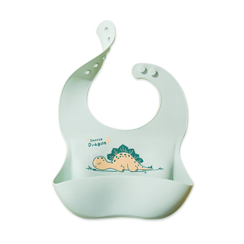 Hot Selling Food Grade Soft Waterproof Silicone Baby Bib with Food Catcher