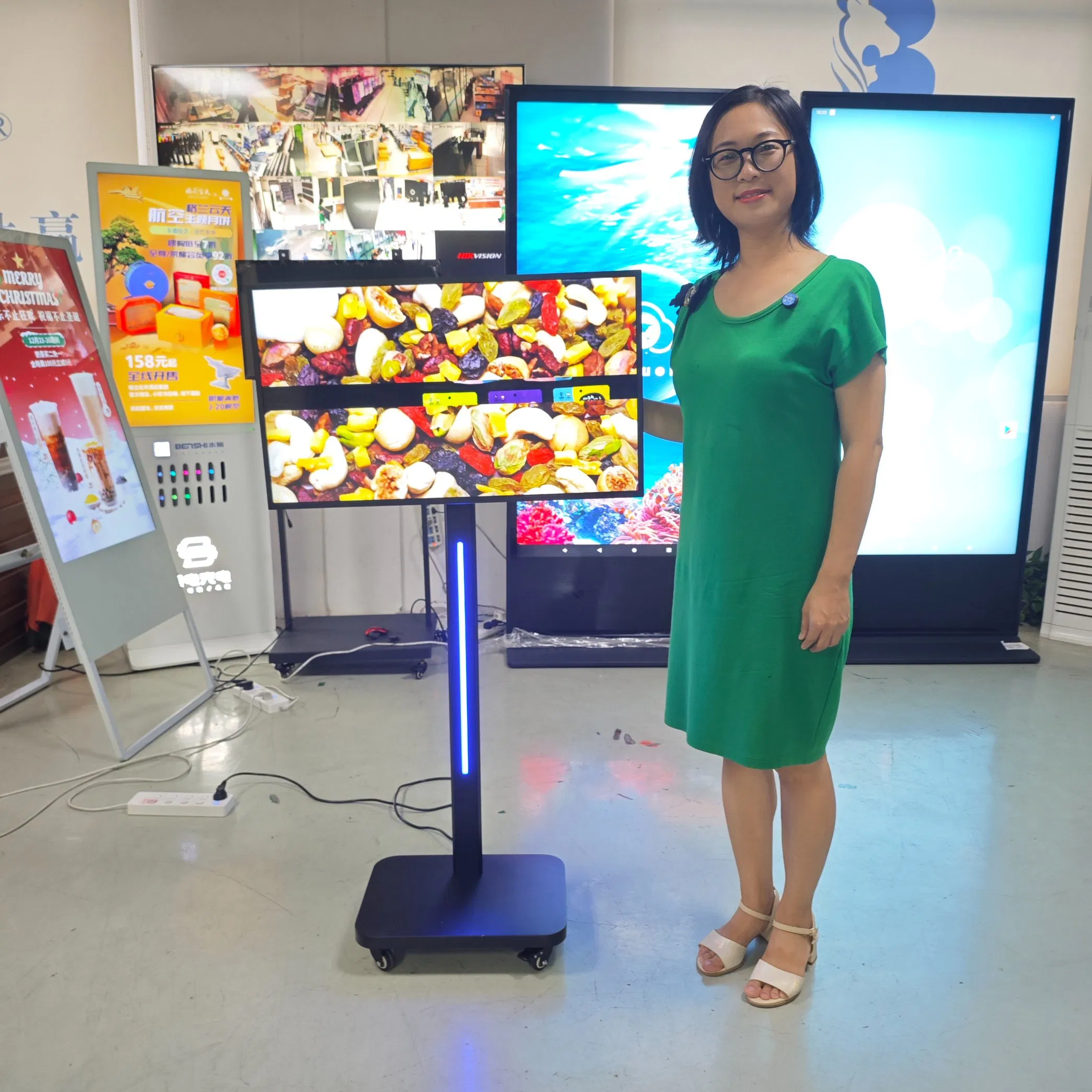 32-Inch Indoor Vertical Rotatable Digital Water Tag Machine Vertical Rotatable Display, HD LCD Advertising Machine, Android Digital Signage