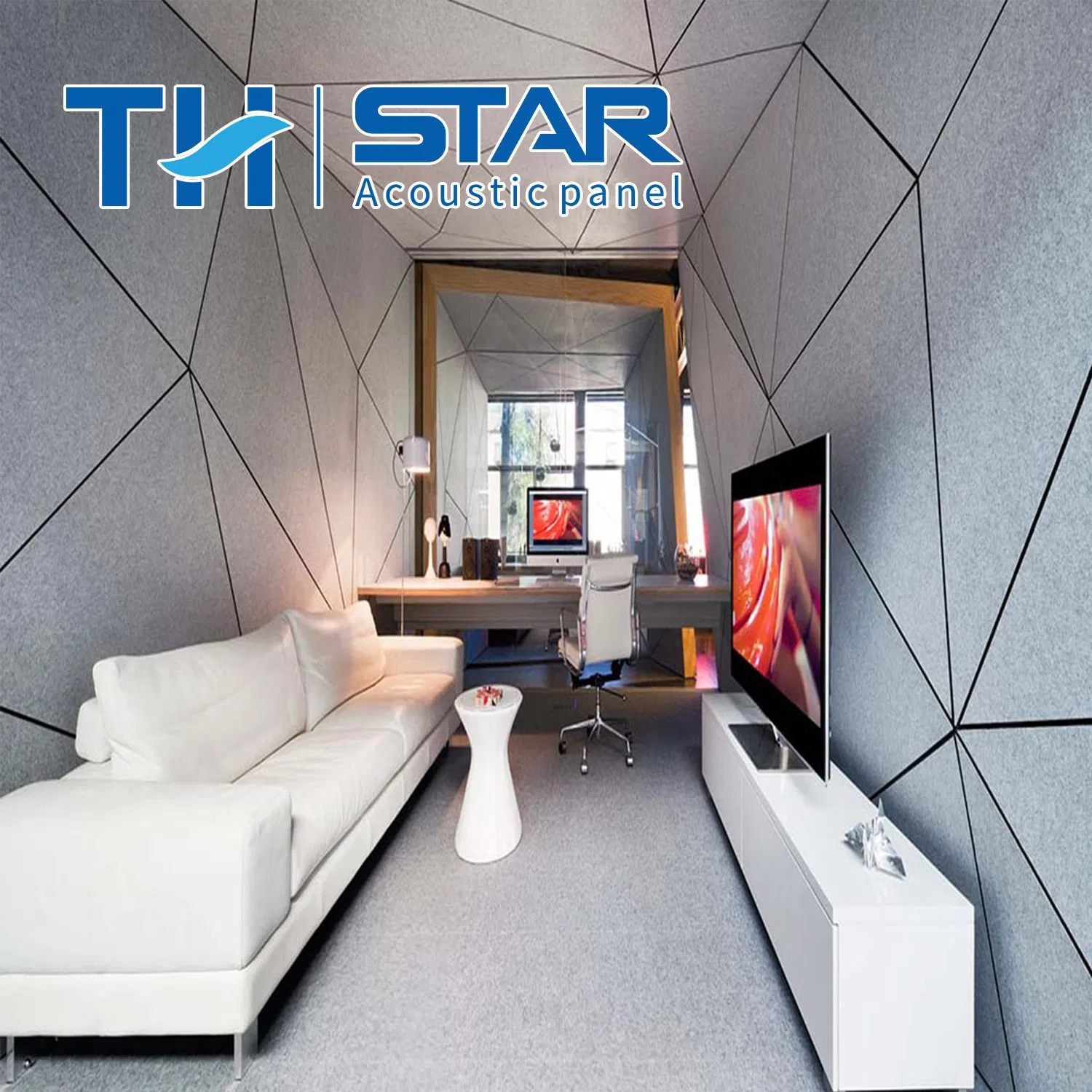 Wholesale Sound Absorption Board Polygonal Wall Decorative Board Thermal Insulation Felt Non-Woven Felt Materials