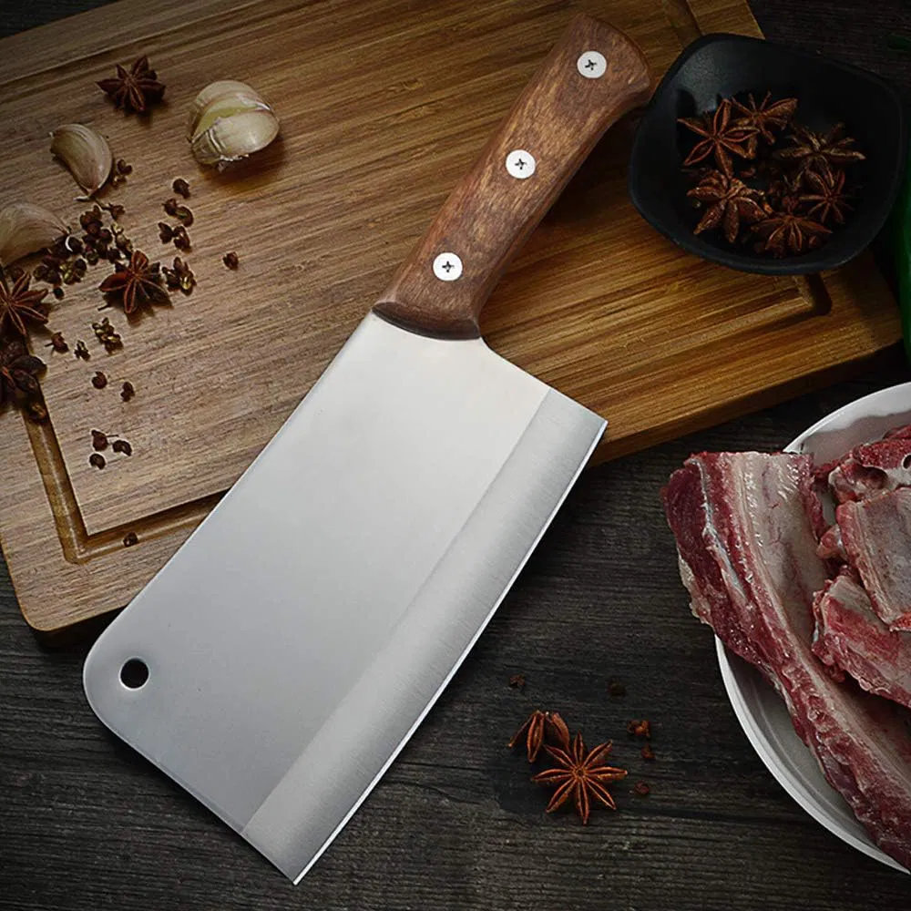 Ds-2514 Custom Chopper Stainless Steel Chopper Knife for Cutting Bones Butcher Knife with Wooden Handle Kitchen Knife