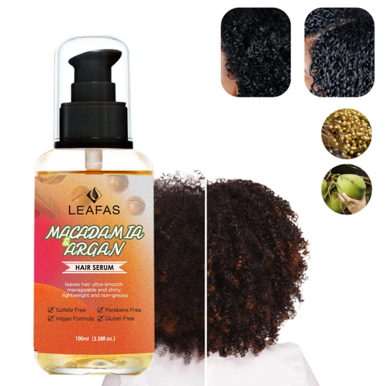 Private Label Hair Care Products Moisturizing Repair Nourishing Hair Oil Hair Serum for All Hair Type