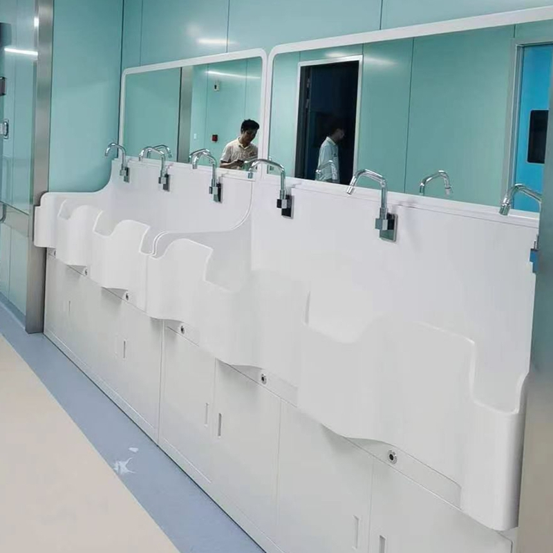 Pengchi 3 Person Station Hand Wash Sinks, DuPont Corian Sink