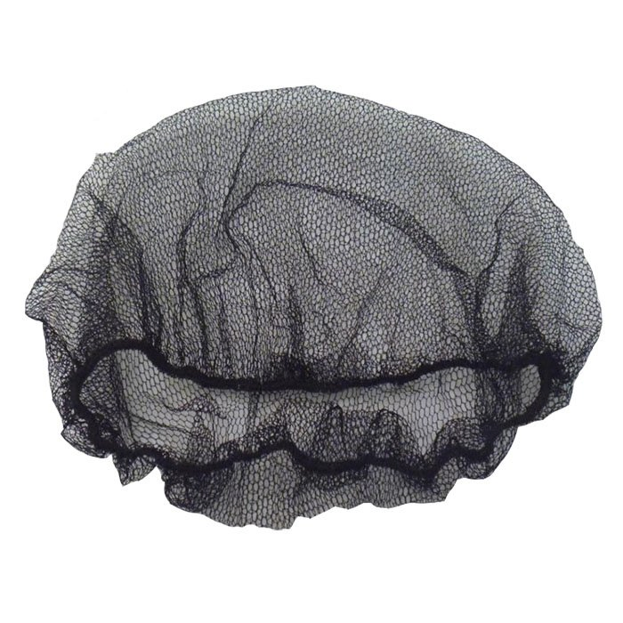 Food Industry Disposable Black Nylon Mesh Cap Hairnet Head Cover