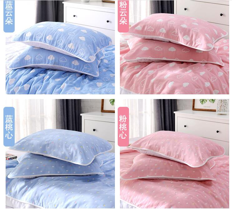 MOQ: 100PCS, Cotton Muslin Pillowcase Pillow Sham, Pillow Slip