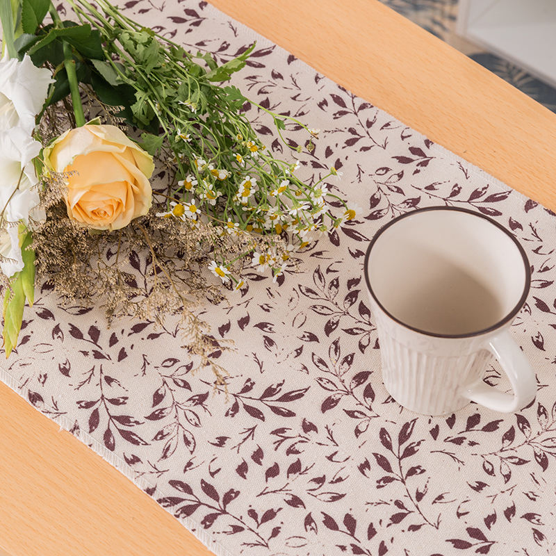 Latest Design Cotton Jute Table Runner Rural Printed for Weddings