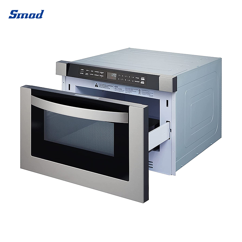 Smad 1.2cuft/34L Touch Button Drawer Built-in Microwave Oven