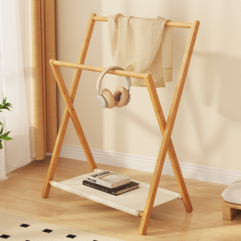 Foldable Indoor Clothes Rack Space-Saving Design for Bedroom, Living Room & Balcony