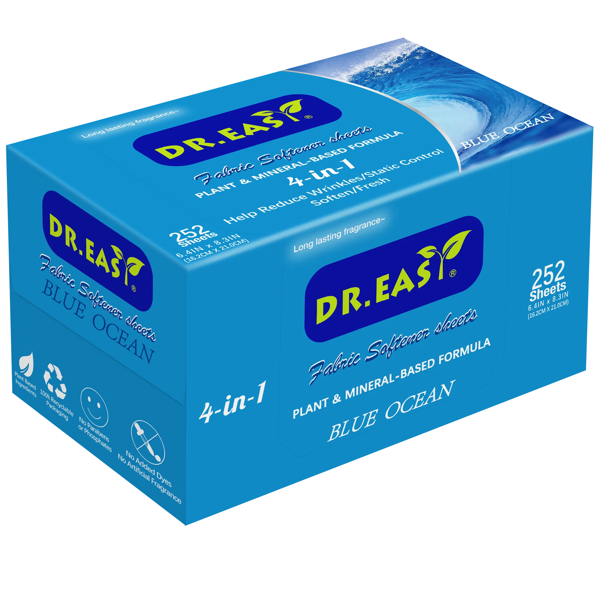 252 Count Eco-Friendly Dryer Sheets Fresh Scented Fabric Softener