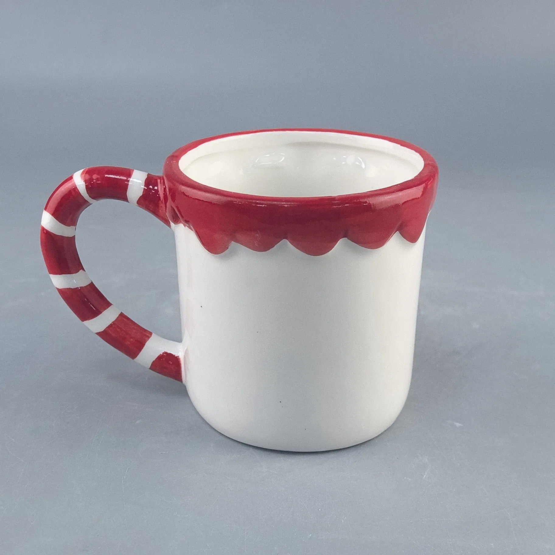 Festive Embossed Christmas Mug with Cute Gingerbread Design