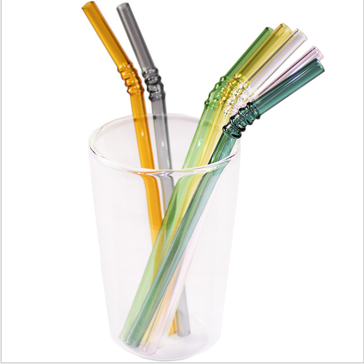 Customized Style Colorful Glass Straw with Personal Package Box