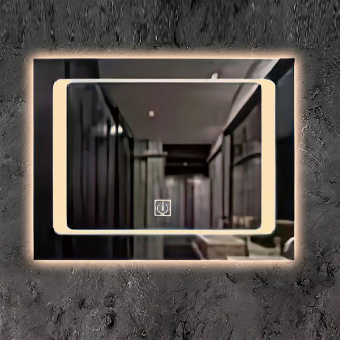 OEM Rectangle Sensor Touch LED Bathroom Mirror for Home Decor