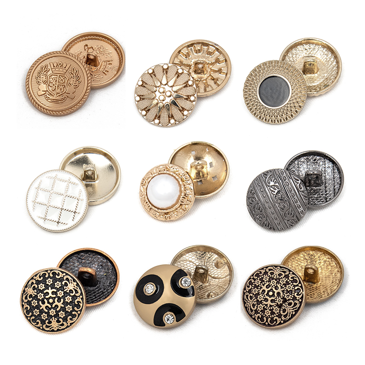 Пуговицы металлические для одежды с золотым шитьем на заказ