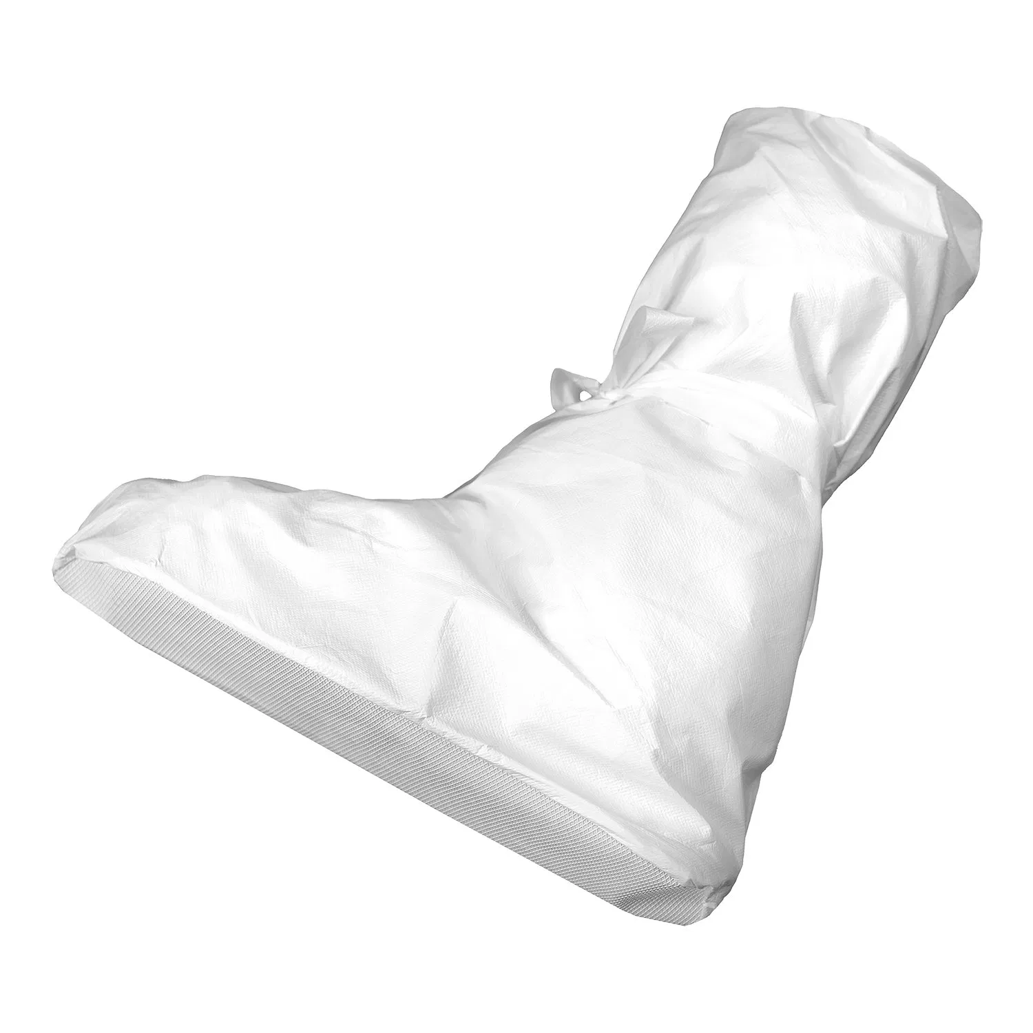 Cleanroom Boot Cover with Elastic Top, Ankle Ties, Sonic Welded Seams