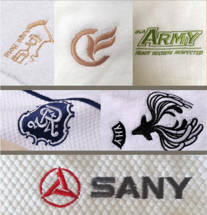 Custom Luxury Hotels Towel Beauty Salon 100%Cotton Embroidery Bath Towel