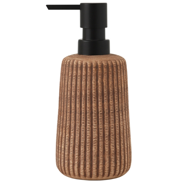 Vintage Creative Ceramic Vertical Striped Lotion Dispenser Bottle 400ml