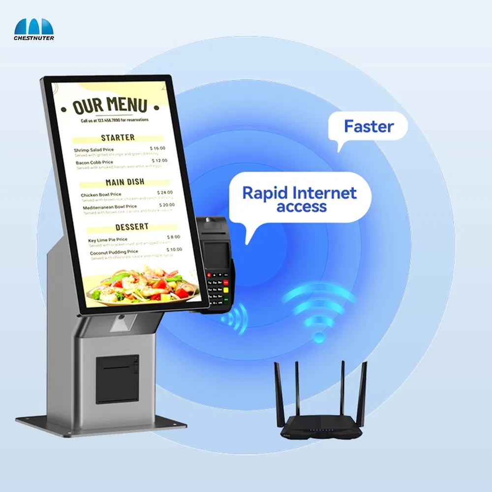 Сенсорный киоск Android POS 21.5 дюйма с принтером