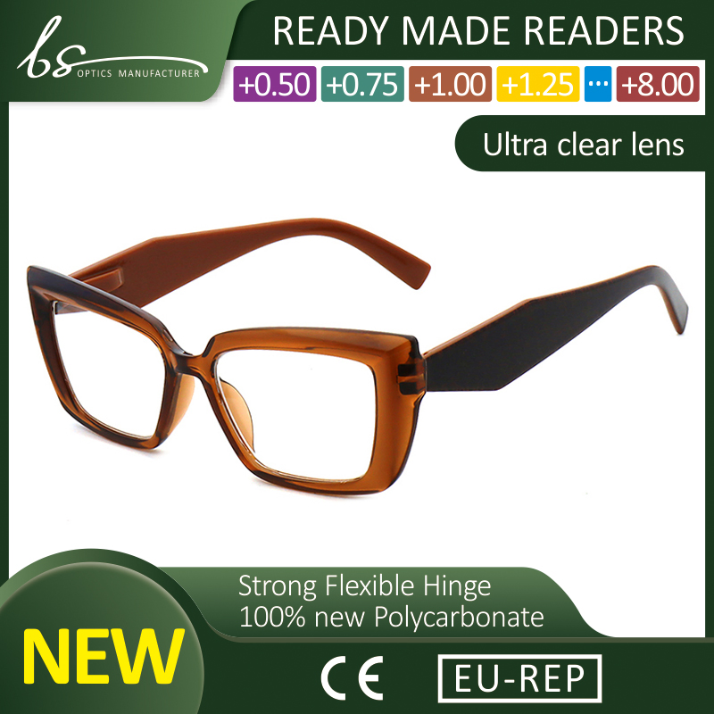 Hot Sale Plastic Classic Blue Blocking CE New Fashion Design Butterfly Reading Glasses