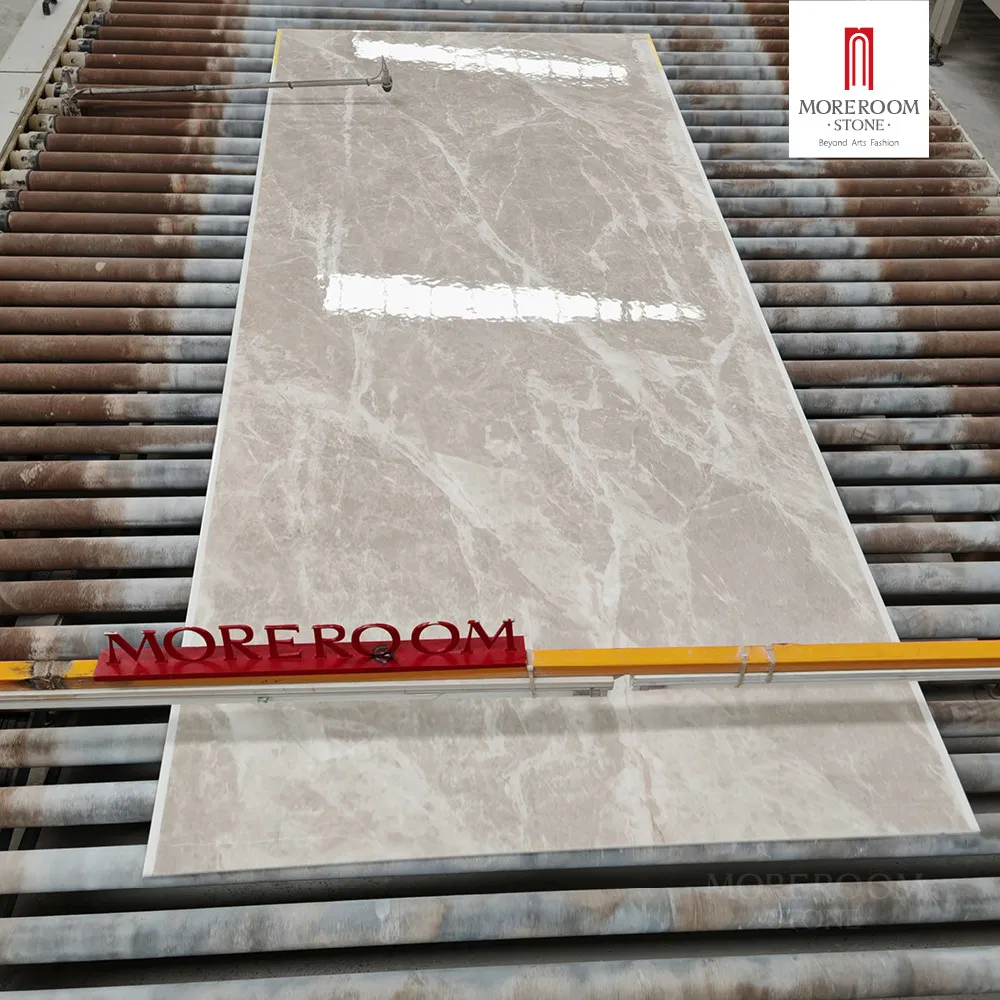 Porcelain Slab Van Gogh Grey Marble Tiles for Luxury Kitchen Countertops Decoration