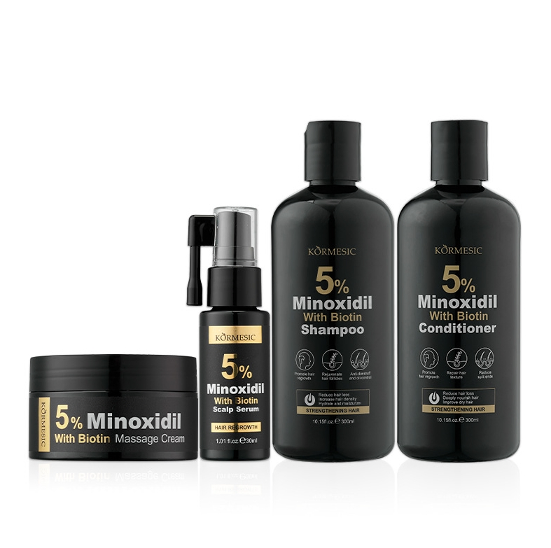 Online Wholesale and Retail 5% Minoxidil Repair Damaged Volumizing Hair Treatment Natural Hair Growth Hair Shampoo & Conditioner Hair Serum Hair Mask Hair Set