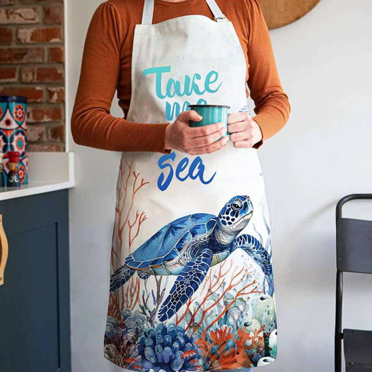 Cotton Polyester Cooking Kitchen Tourist Souvenir Apron Custom Logo