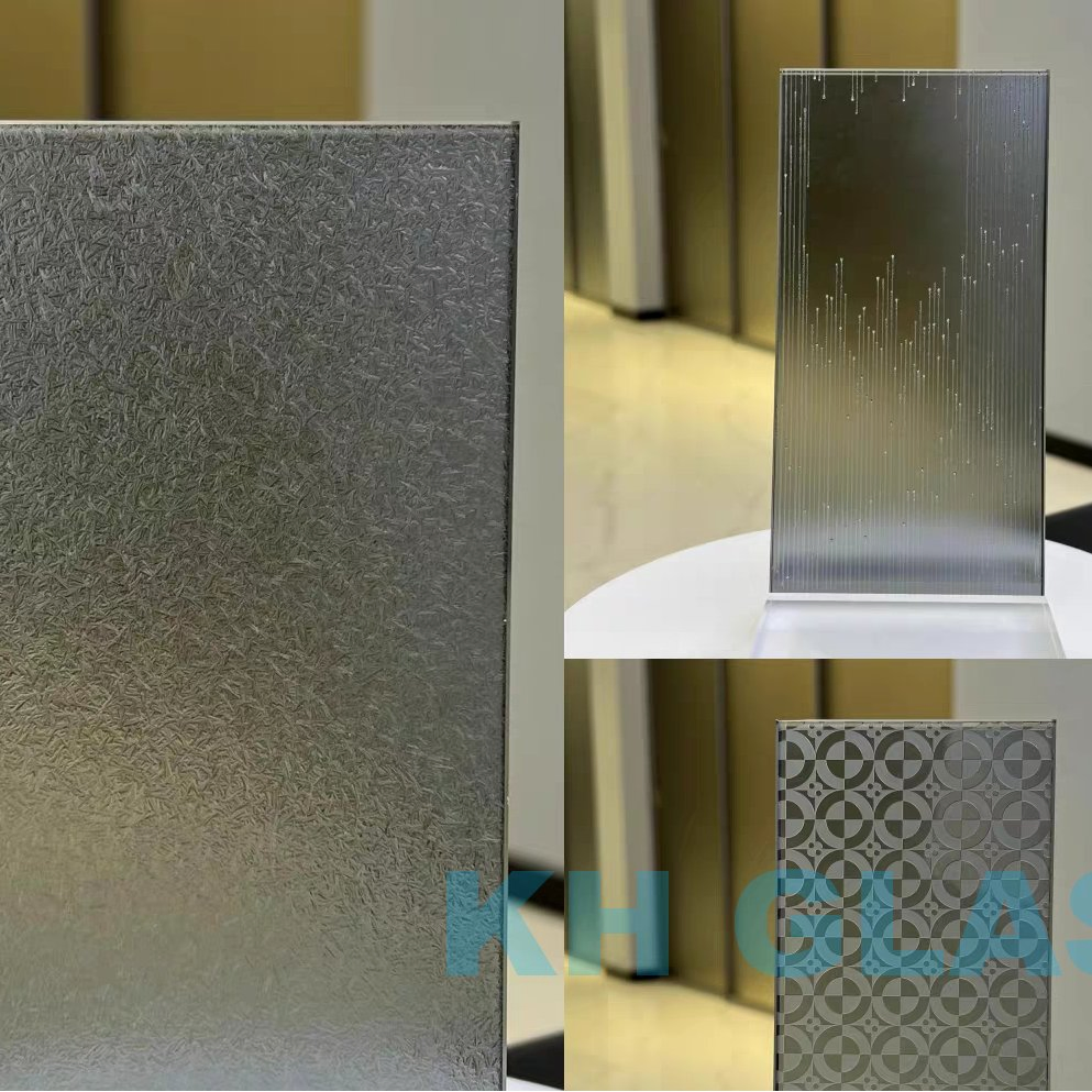 4mm Window Glass Architectural Art Glass with Exceptional Acid Etched