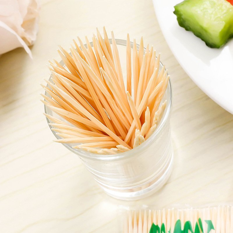 High Quality Disposable Individually Wrapped Restaurant Hotel Bamboo Wooden Toothpicks