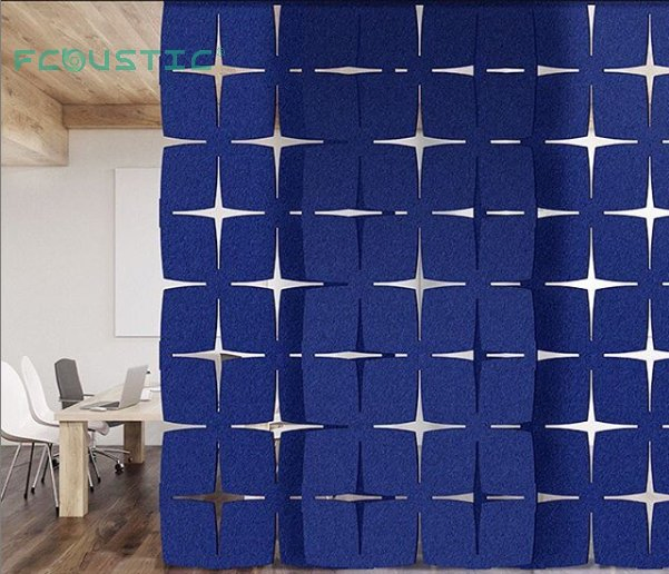 Recycle Anti-Noise Fabric Wrapped Polyester Fiber Acoustic Floor Standing Modesty Partition Privacy Panels