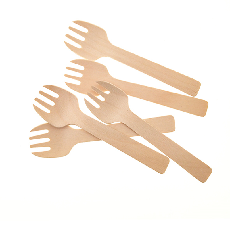 China Manufacturer 100% Natural Compostable Eco Wooden Cutlery Sporks