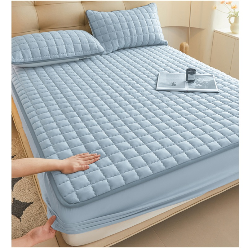 Joy Home Fashion Padded Bed Sheet One-Piece Waterproof Padded Non-Slip Fixed Mattress Protector
