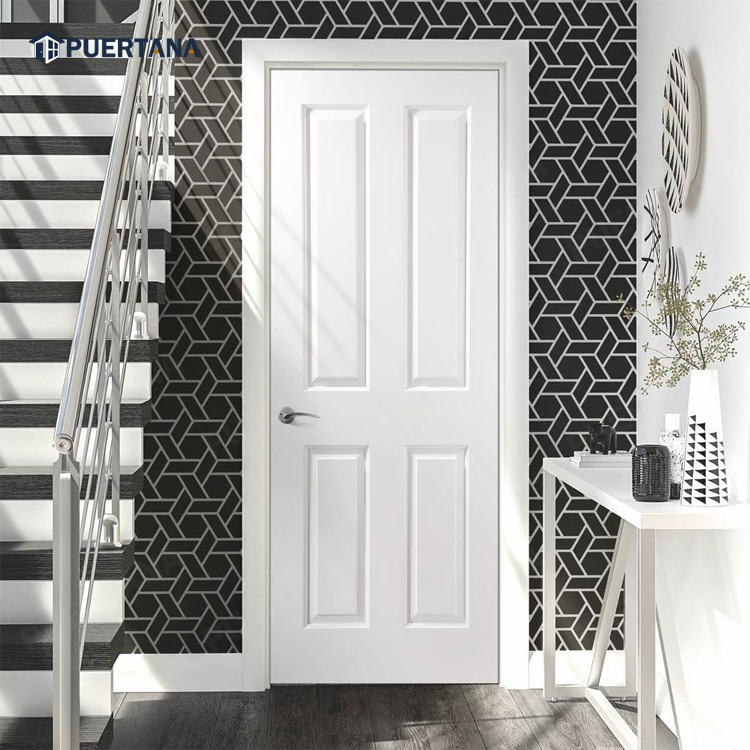 Modern Interior Room Solid Wooden Door with Glass for Bedrooms Office Designs