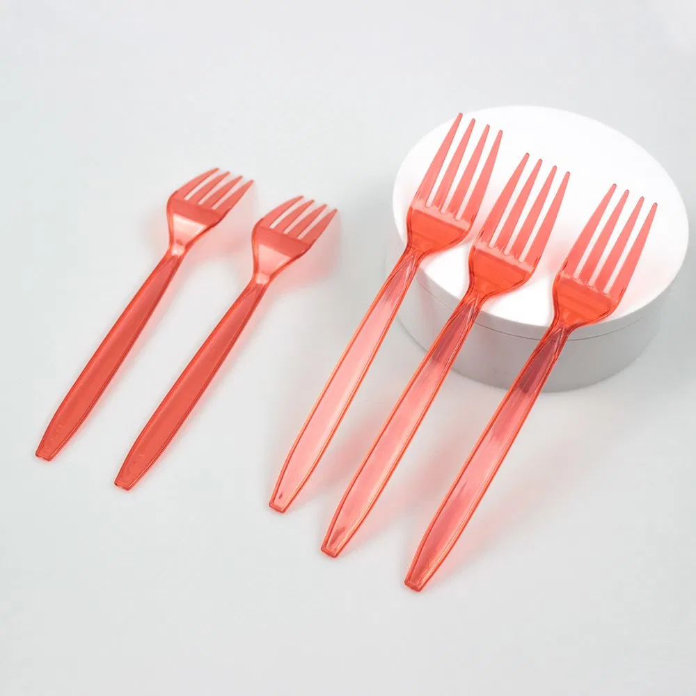 Disposable Plastic Cutlery 170mm Length PS Plastic Fork for Fast Food