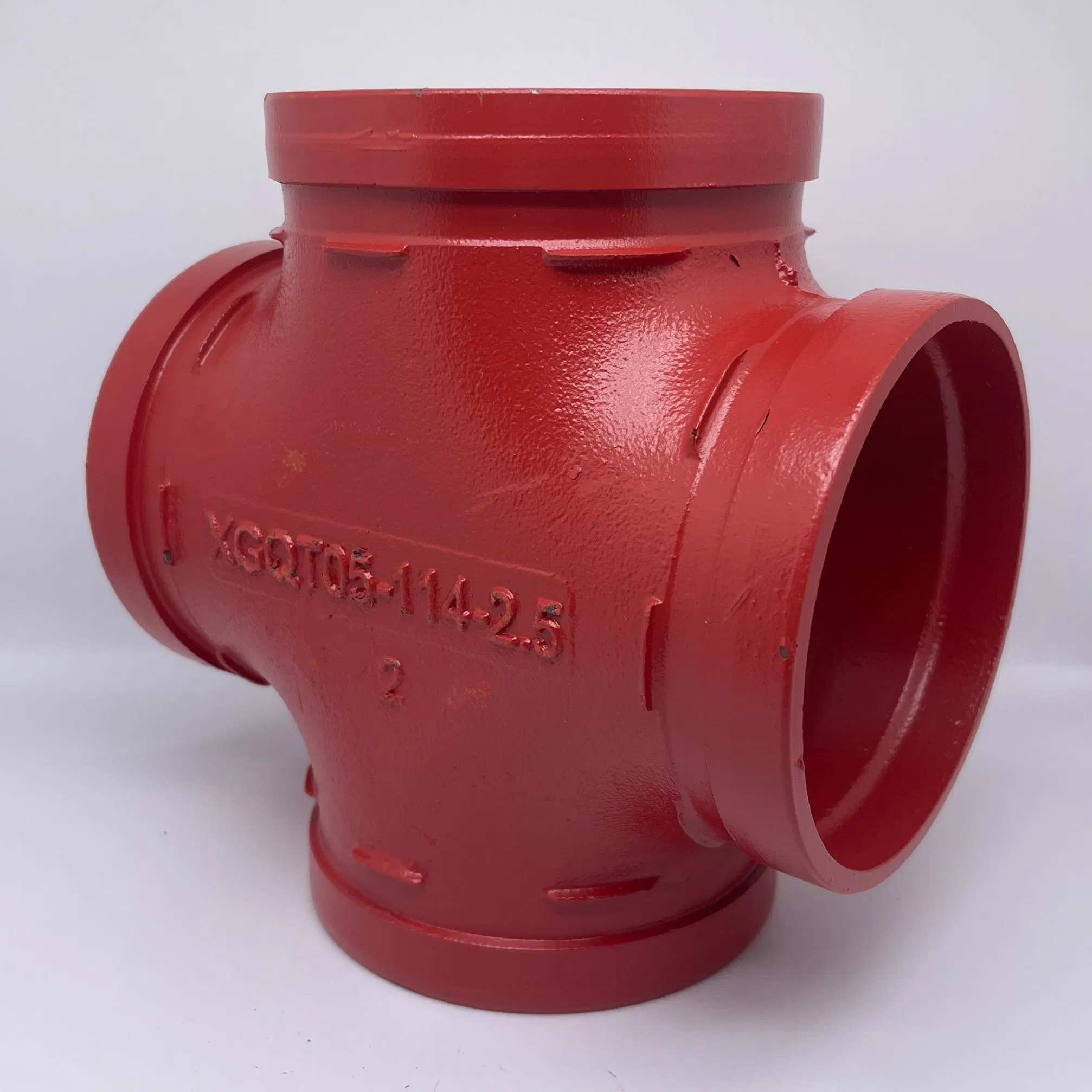 Made in China Price Ductile Iron Grooved Plumbing Pipe Fittings Tee Cross