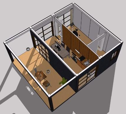 Detachable China Factory Supply 20 FT Portable Detachable Small Flat Pack Container House