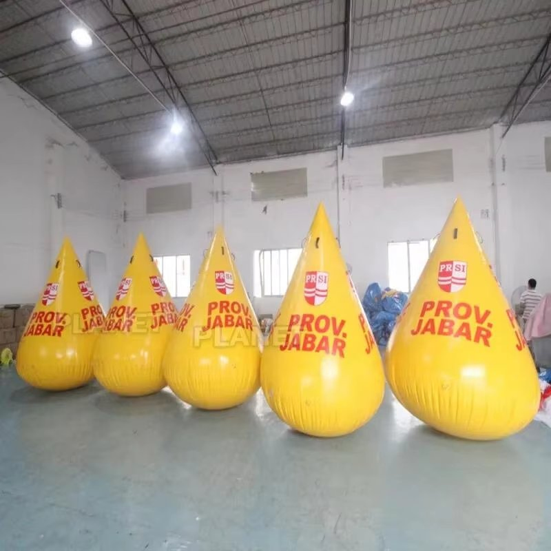 Waterdrop Shape Floating Inflatable Swimming Water Buoy for Triathlon Events