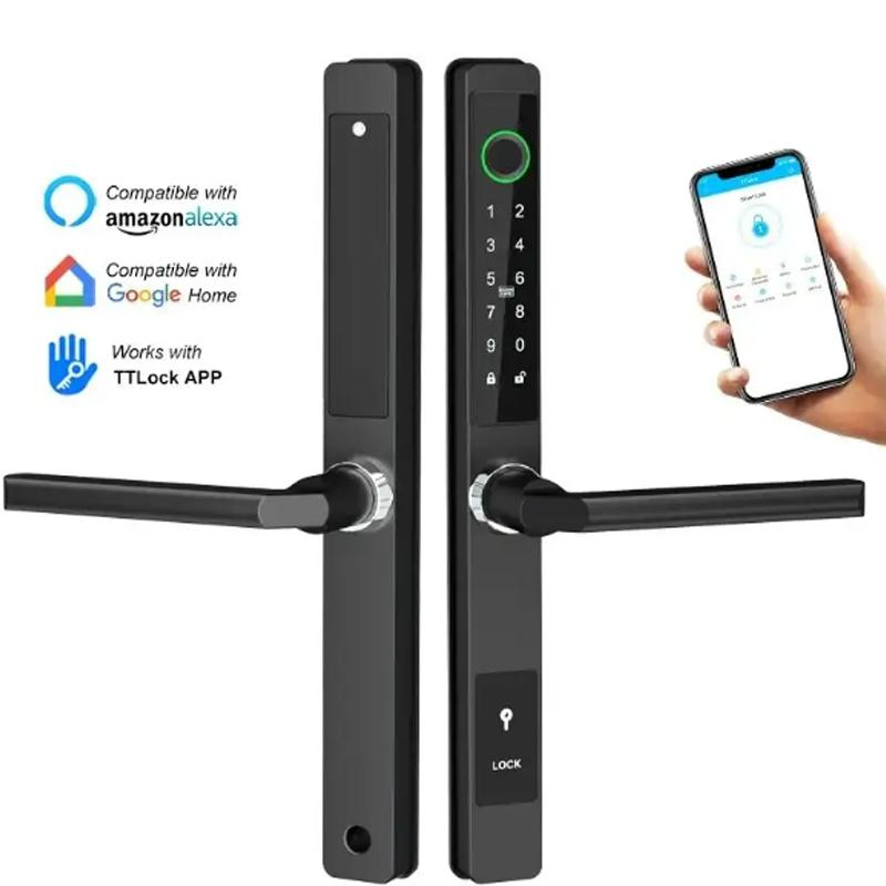 Electronic Digital Door Lock with Passcode /IC Card / Remote Unlocking for Sliding Glass Door