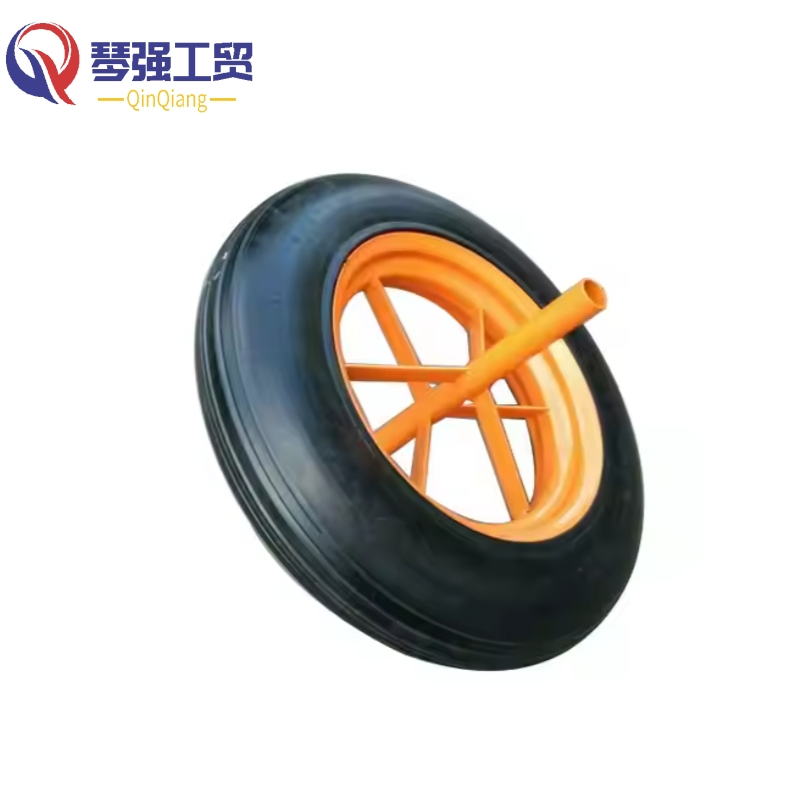 Durable Solid Rubber Wheelbarrow Wheel for Trolley Use