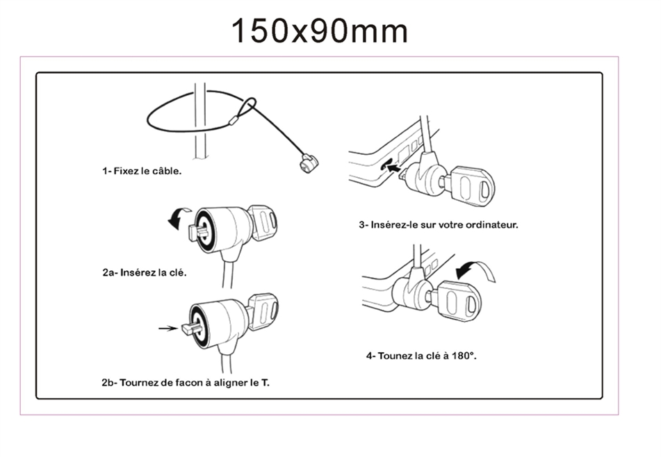 Laptop Lock, Notebook Lock, Computer Lock, Key Laptop Lock, Safe Notebook Lock