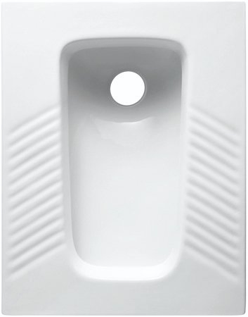 Advanced S-Trap Ceramic Squat Toilet Pan with Dual-Flush Syphon Technology