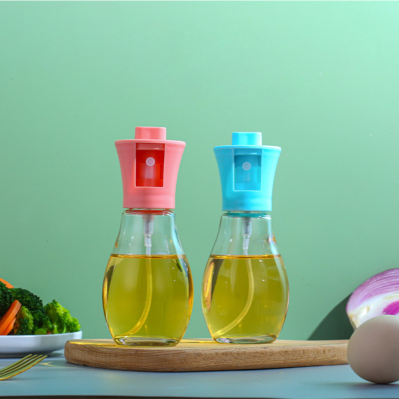 Kitchen BBQ Cooking Vinegar Mist Spray 200ml Olive Oil Mister Sprayer Pump Cooking Oil Glass Bottle