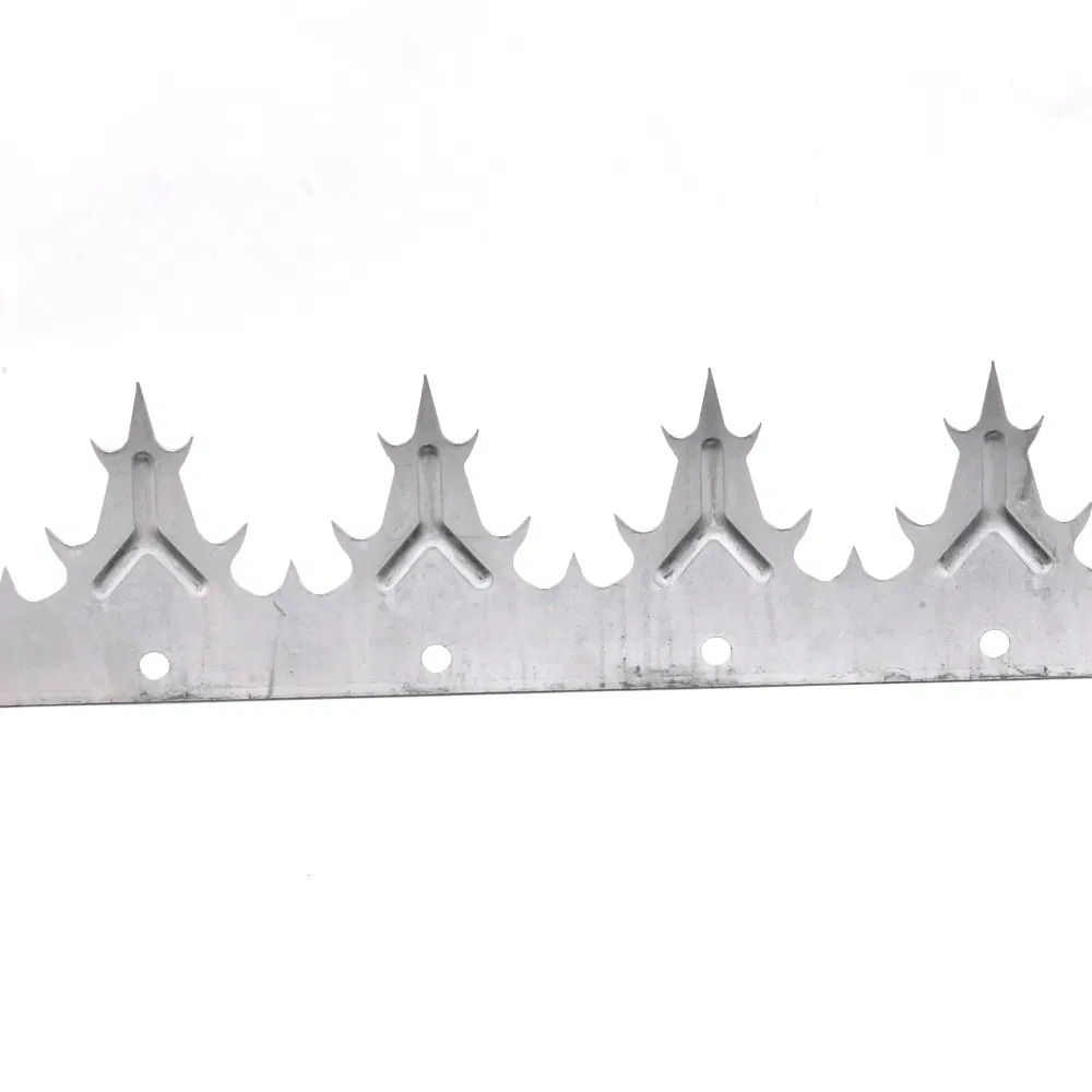 Anti-Climb Security Sharp Razor Galvanized Metal Wall Spikes