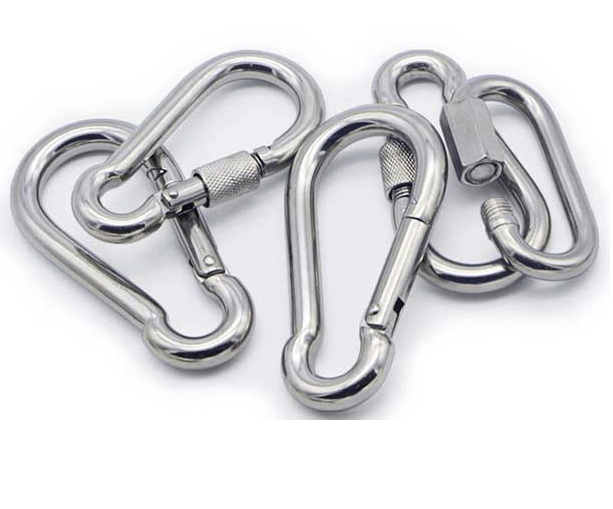 304/316 Stainless Steel Spring Gate O Rings Clip Hooks Zinc Alloy Round Metal Split Small Clamp Clasps Hook