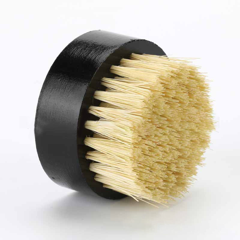 Wooden Small Travel and Round Black Golden 100% Boar Bristle Beech Wood Beard Mustache Brush for Men Beard Hair Styling