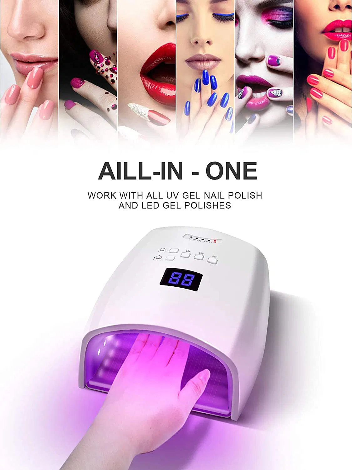 Cheap Price Low MOQ Rechargeable Cordless 48W UV LED Nail Lamp Nail Dryer